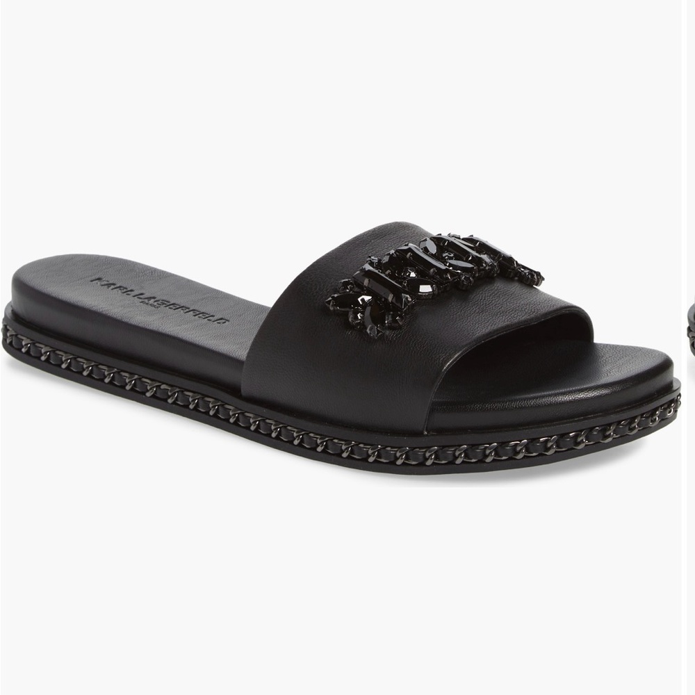 KARL LAGERFELD PARIS Bijou Slide Sandal